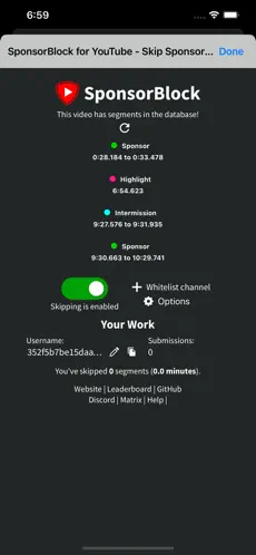 SponsorBlock 截图 1